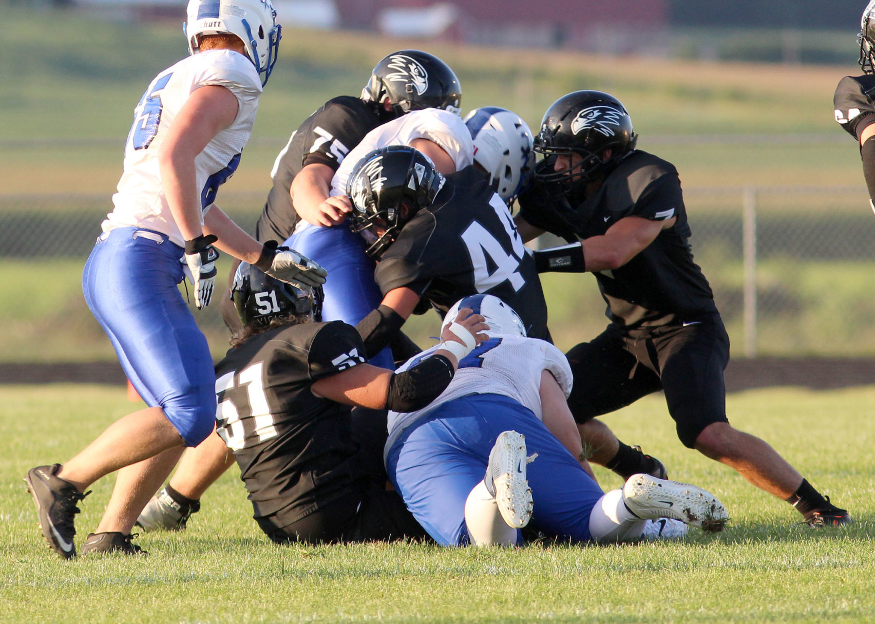 Saint Croix Falls at Bloomer football 8-23-19